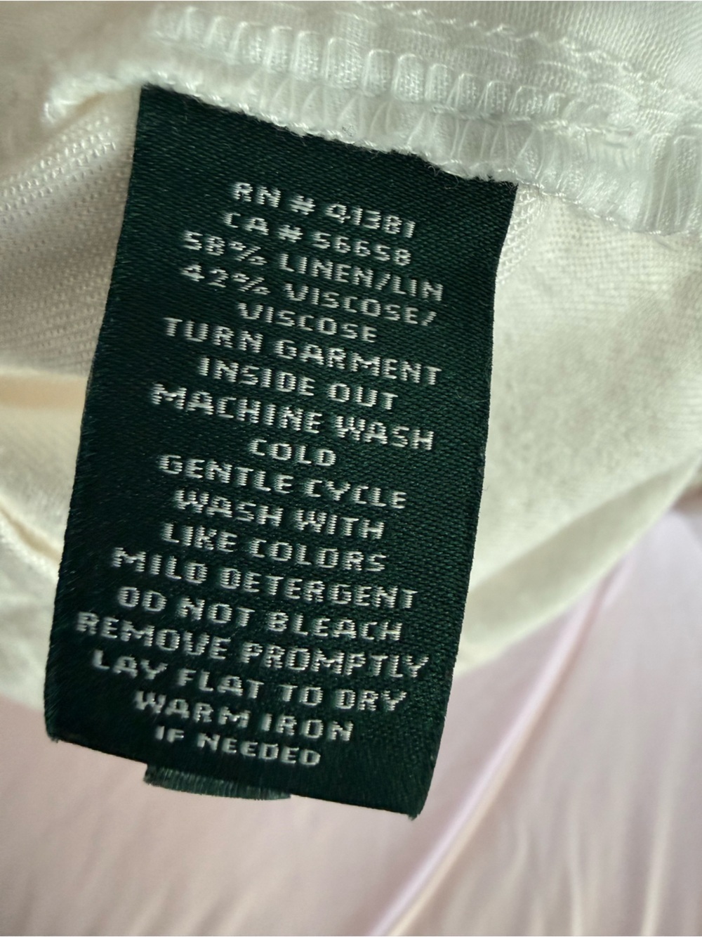 Ralph Lauren White Linen Blend Drawstring Shorts Summer Vacation Size Medium - Picture 5 of 5